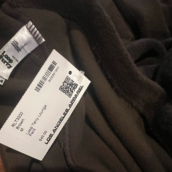 NWT Los Angeles Apparel terry pants - Picture 2 of 3